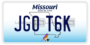 JG0T6K  license plate in MO