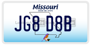 JG8D8B  license plate in MO