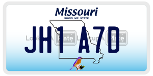 JH1A7D  license plate in MO
