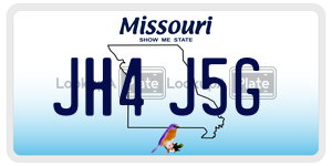JH4J5G  license plate in MO