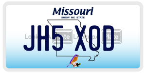 JH5X0D  license plate in MO