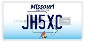 JH5XC  license plate in MO
