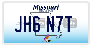 JH6N7T  license plate in MO