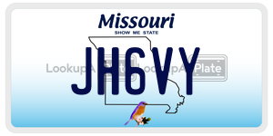 JH6VY  license plate in MO