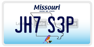 JH7S3P  license plate in MO