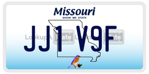 JJ1V9F  license plate in MO