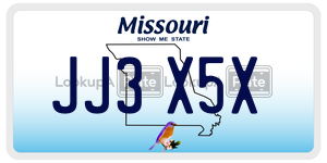 JJ3X5X  license plate in MO