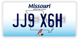 JJ9X6H  license plate in MO