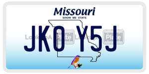 JK0Y5J  license plate in MO