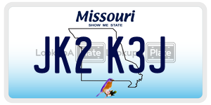 JK2K3J  license plate in MO