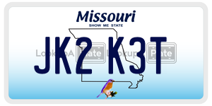 JK2K3T  license plate in MO