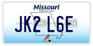 JK2L6E  license plate in MO