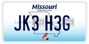 JK3H3G  license plate in MO