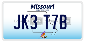 JK3T7B  license plate in MO