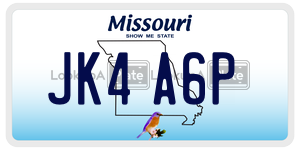 JK4A6P  license plate in MO