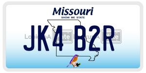 JK4B2R  license plate in MO