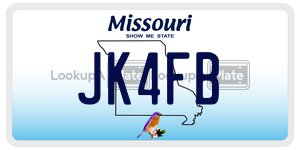 JK4FB  license plate in MO