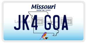 JK4G0A  license plate in MO