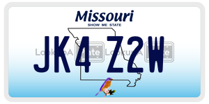 JK4Z2W  license plate in MO
