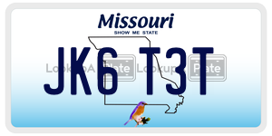JK6T3T  license plate in MO