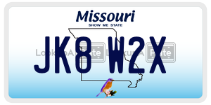 JK8W2X  license plate in MO