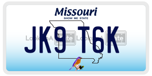 JK9T6K license plate in Missouri