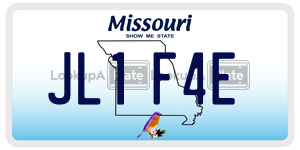 JL1F4E  license plate in MO