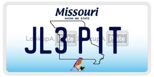 JL3P1T  license plate in MO