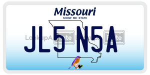 JL5N5A  license plate in MO