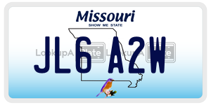 JL6A2W  license plate in MO
