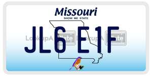 JL6E1F  license plate in MO