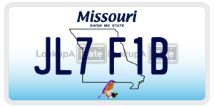 JL7F1B  license plate in MO