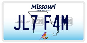 JL7F4M license plate in Missouri