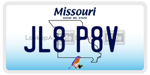 JL8P8V  license plate in MO