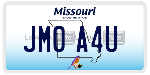 JM0A4U  license plate in MO