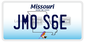 JM0S6E  license plate in MO