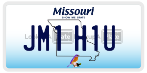 JM1H1U  license plate in MO