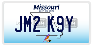 JM2K9Y  license plate in MO