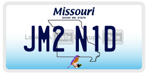 JM2N1D  license plate in MO