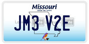 JM3V2E  license plate in MO
