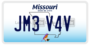 JM3V4V  license plate in MO