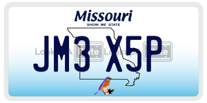 JM3X5P  license plate in MO