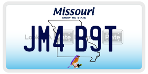 JM4B9T  license plate in MO