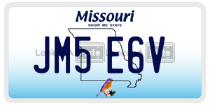 JM5E6V  license plate in MO