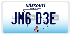 JM6D3E  license plate in MO