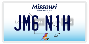 JM6N1H  license plate in MO