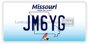 JM6YG  license plate in MO