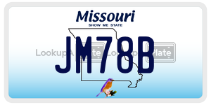 JM78B  license plate in MO