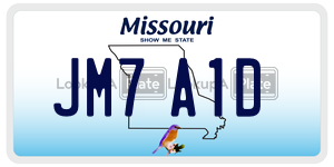 JM7A1D  license plate in MO