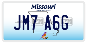 JM7A6G  license plate in MO